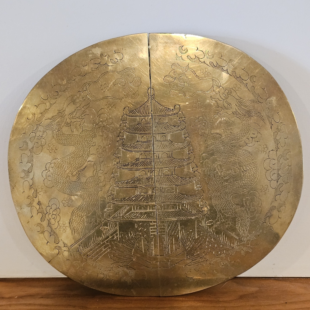 Brass Trivet with Pagoda Design